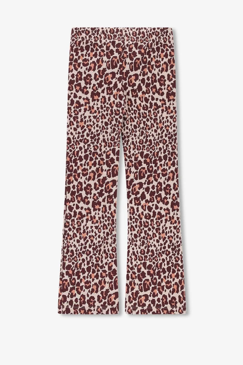Donkerbruine legging met leopard print