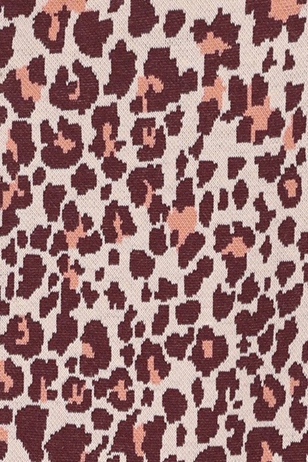 Donkerbruine legging met leopard print