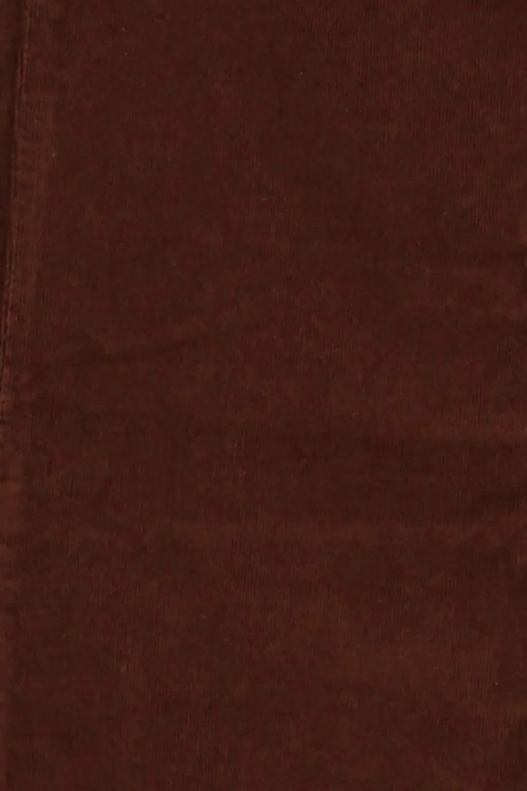 Donkerbruine mid waist flared corduroy broek