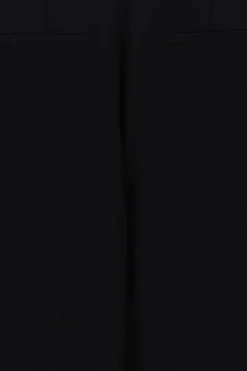 Donkerbruine mid waist wide leg pantalon