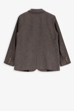 Donkerbruine oversized blazer