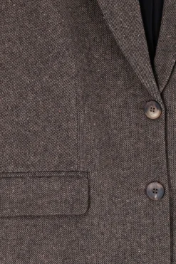 Donkerbruine oversized blazer