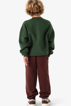 Donkerbruine sweatpants met embroidery