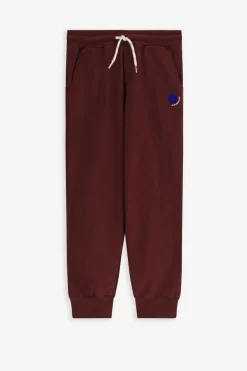 Donkerbruine sweatpants met embroidery