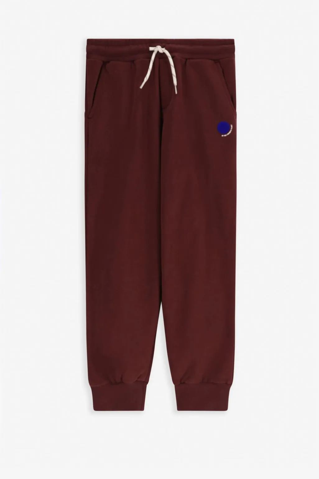 Donkerbruine sweatpants met embroidery