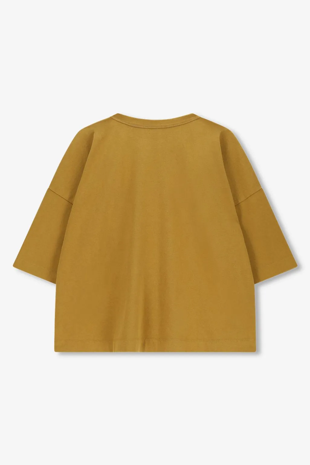 Donkergeel oversized jersey T-shirt