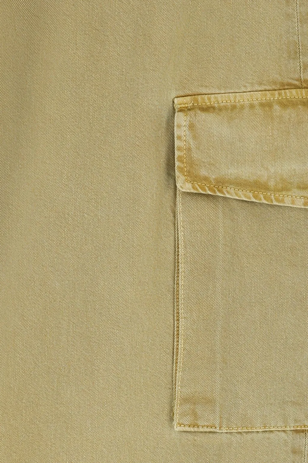 Donkergele high waist cargo broek