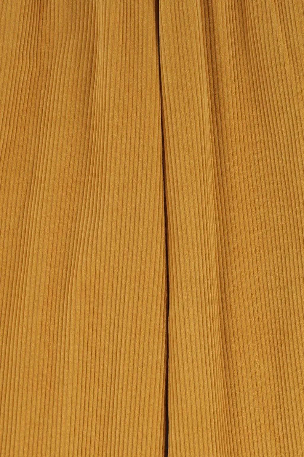 Donkergele wide leg corduroy broek