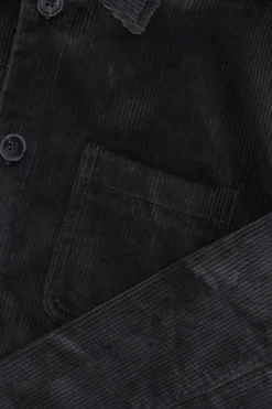Donkergrijs jack met corduroy