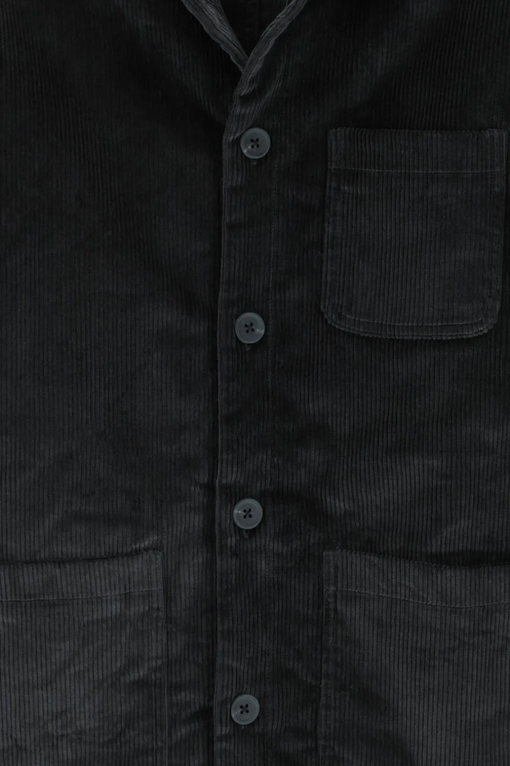 Donkergrijs jack met corduroy