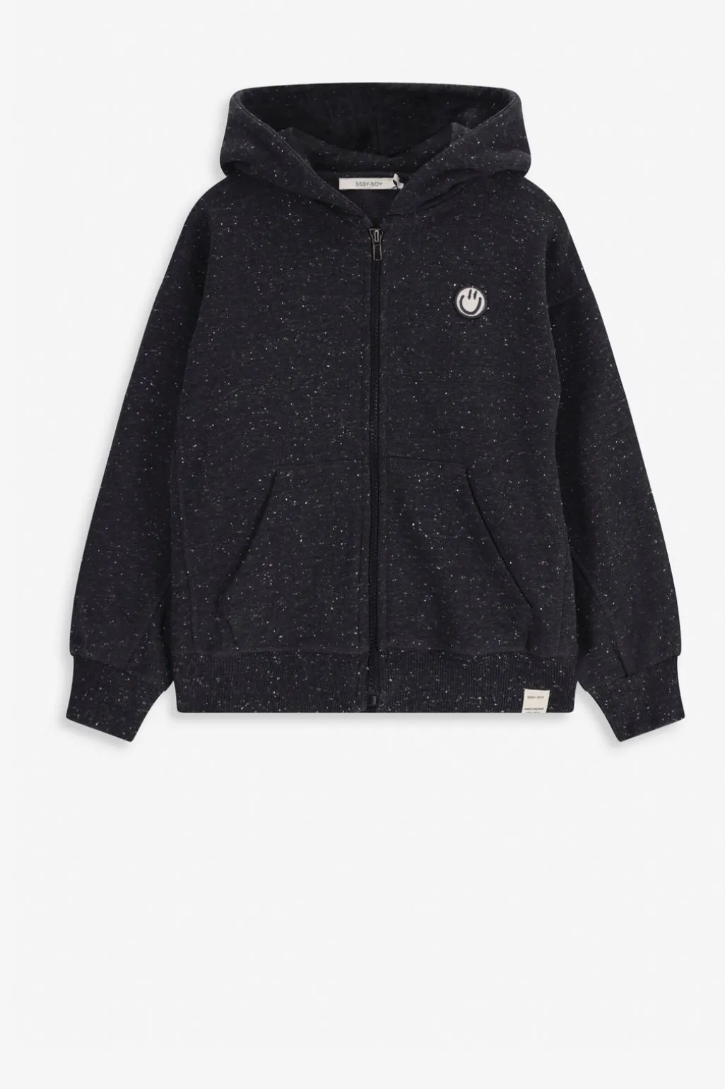 Donkergrijs vest met capuchon