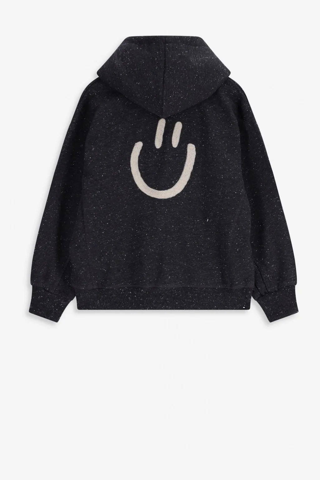 Donkergrijs vest met capuchon