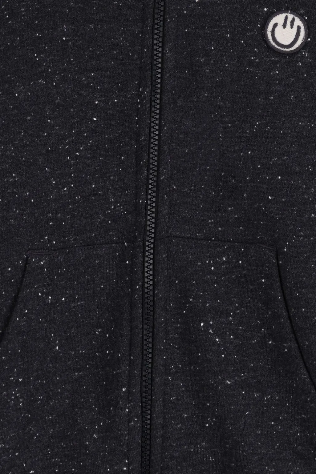 Donkergrijs vest met capuchon