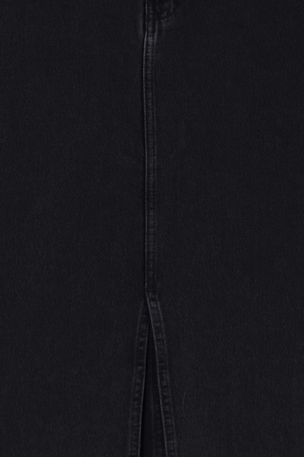 Donkergrijze denim maxi rok met split