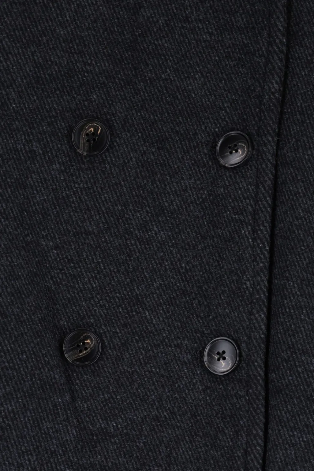 Donkergrijze korte trenchcoat