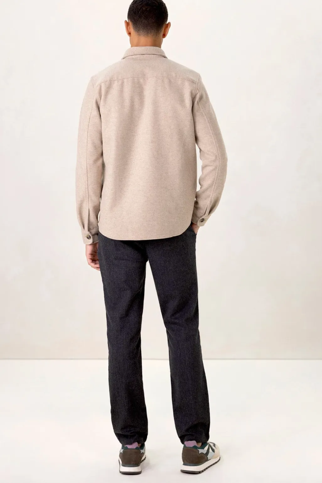 Donkergrijze mid-rise chino