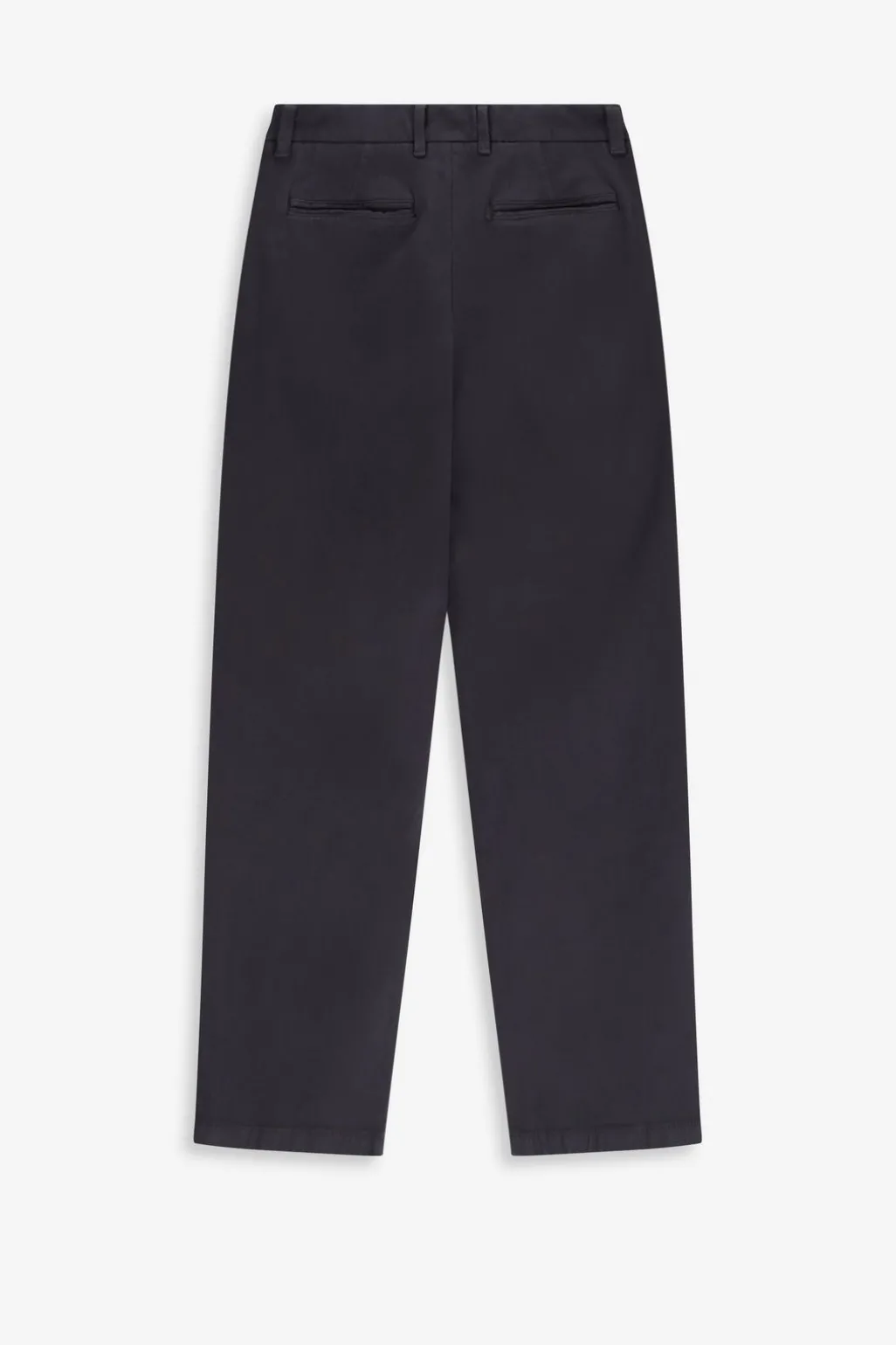 Donkergrijze mid-rise katoenen chino