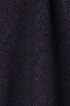 Donkergrijze pique polo met lange mouwen