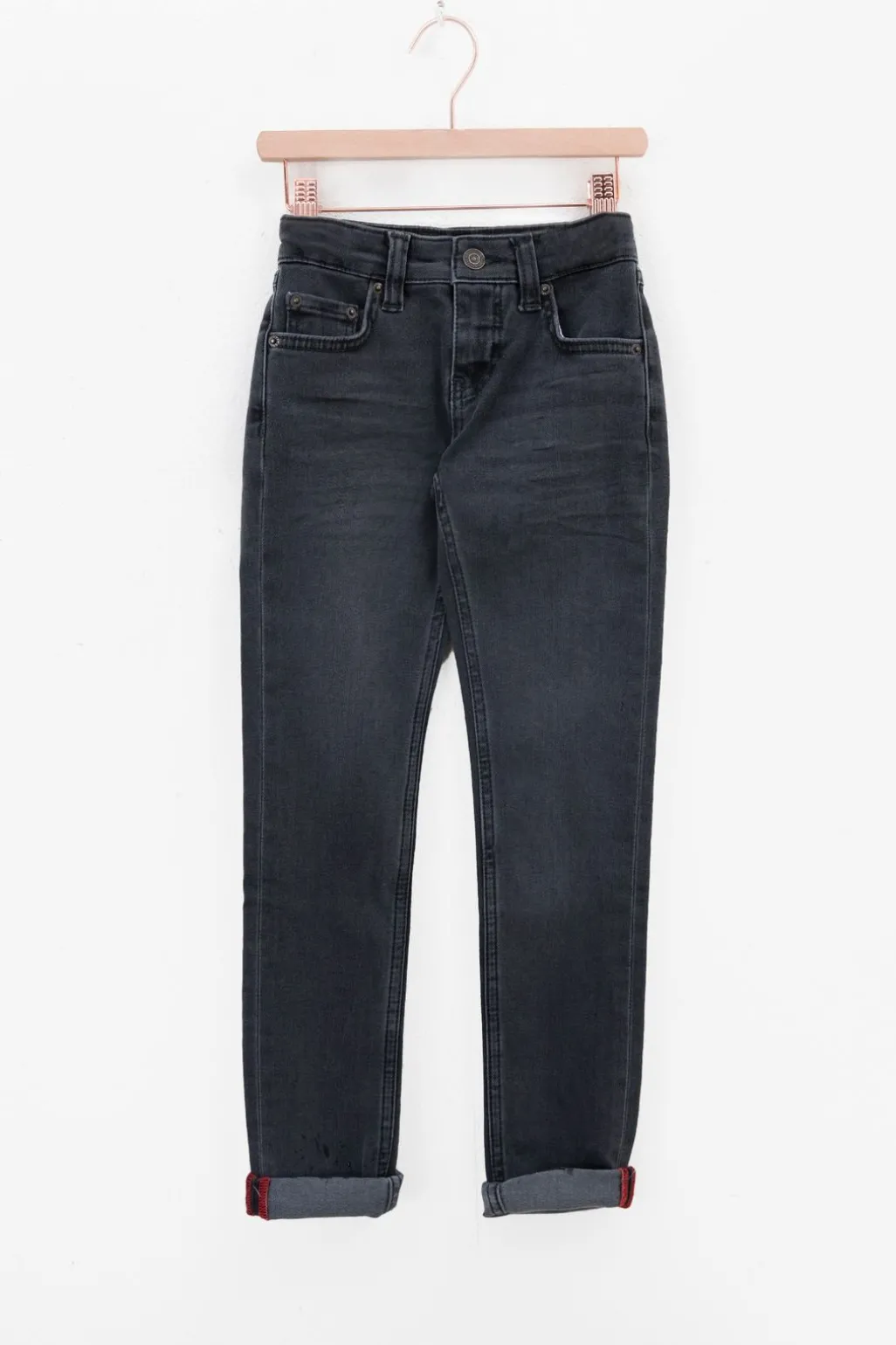 Donkergrijze slim fit jog jeans