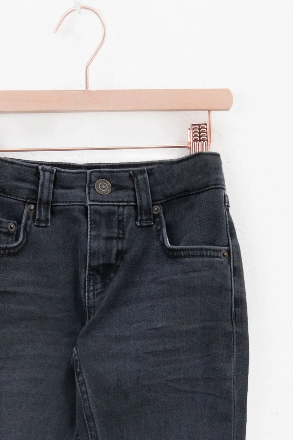 Donkergrijze slim fit jog jeans