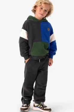 Donkergrijze sweatpants met strepen
