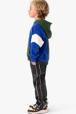 Donkergrijze sweatpants met strepen