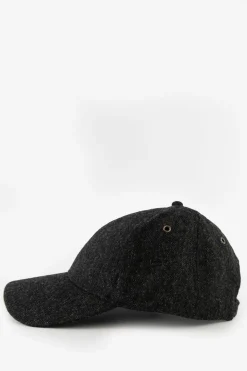 Donkergrijze wollen pet