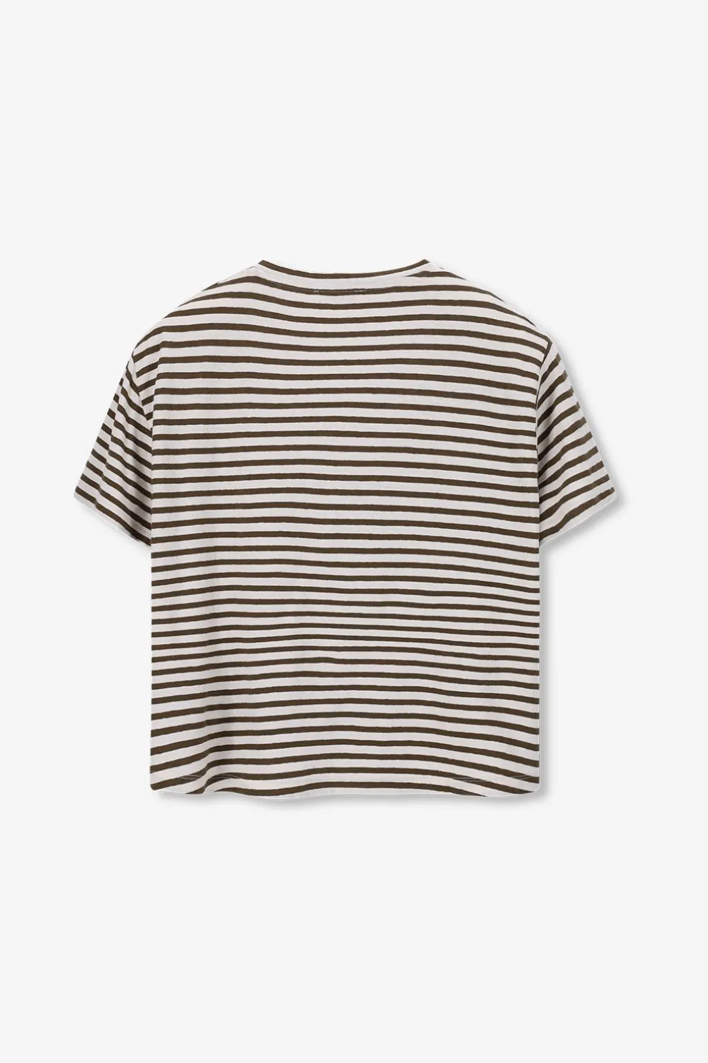 Donkergroen gestreept T-shirt