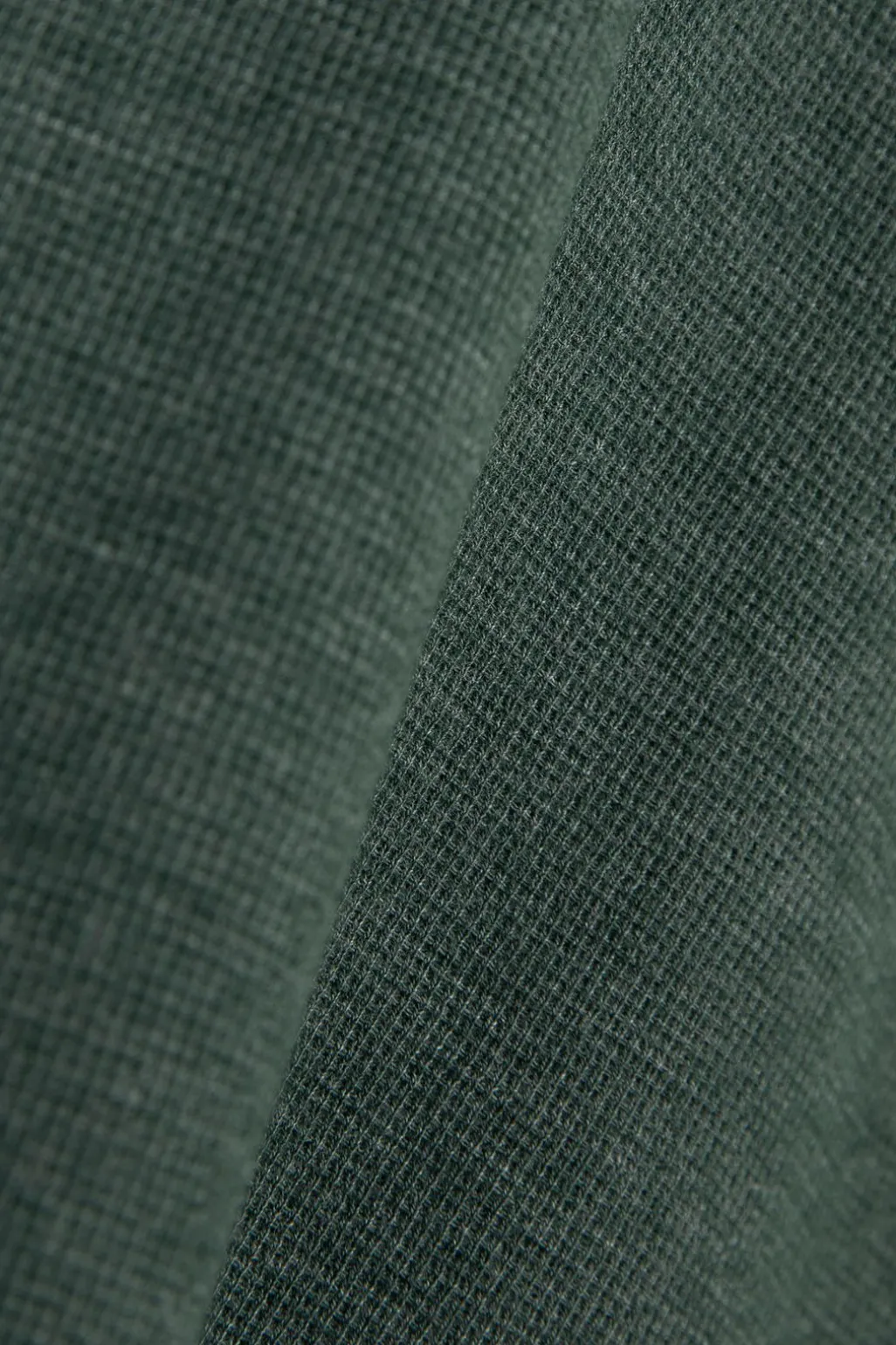 Donkergroen katoenen henley T-shirt