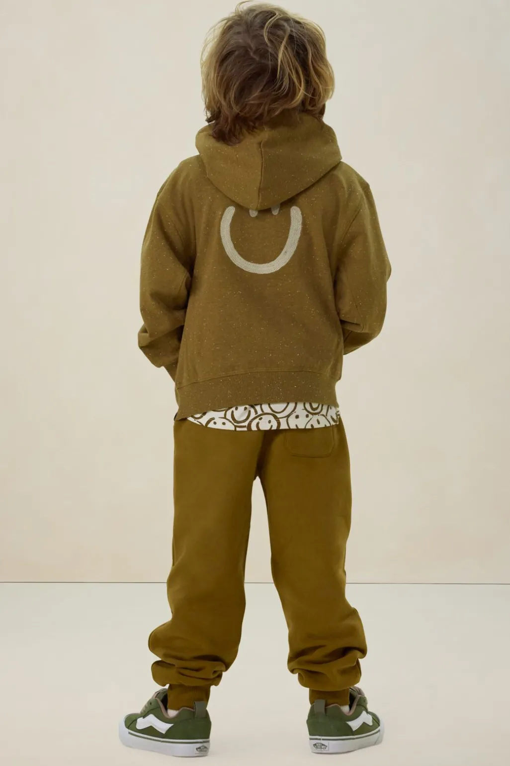 Donkergroen oversized vest