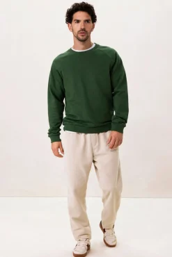 Donkergroen raglan T-shirt