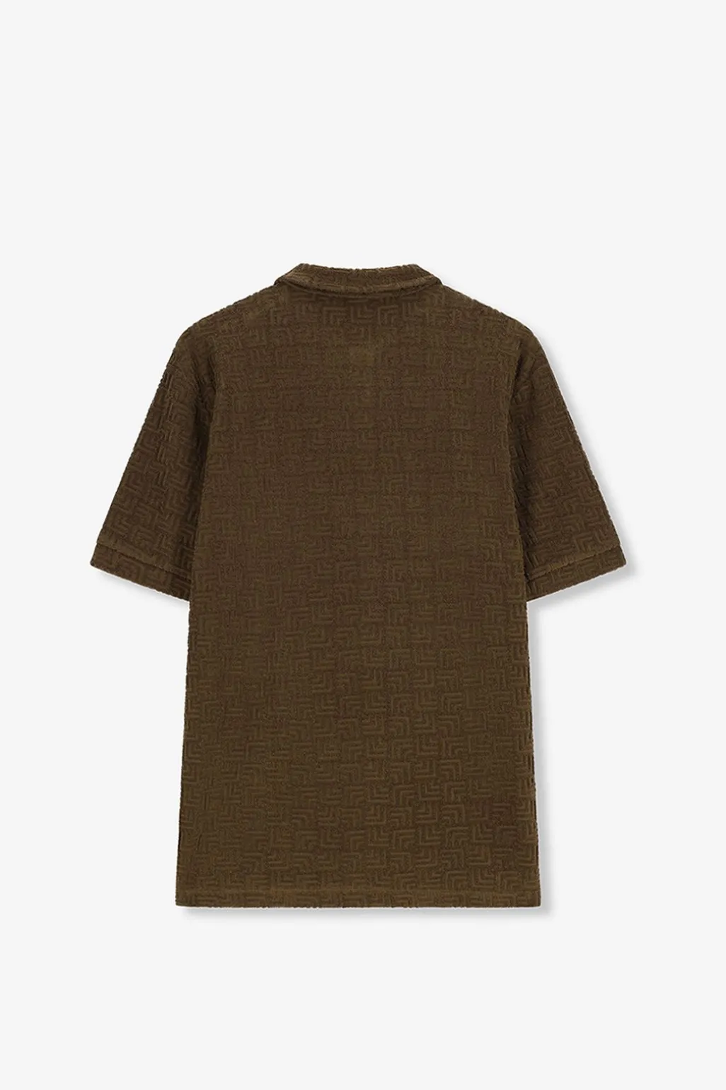 Donkergroene badstof polo