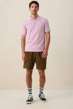 Donkergroene badstof shorts