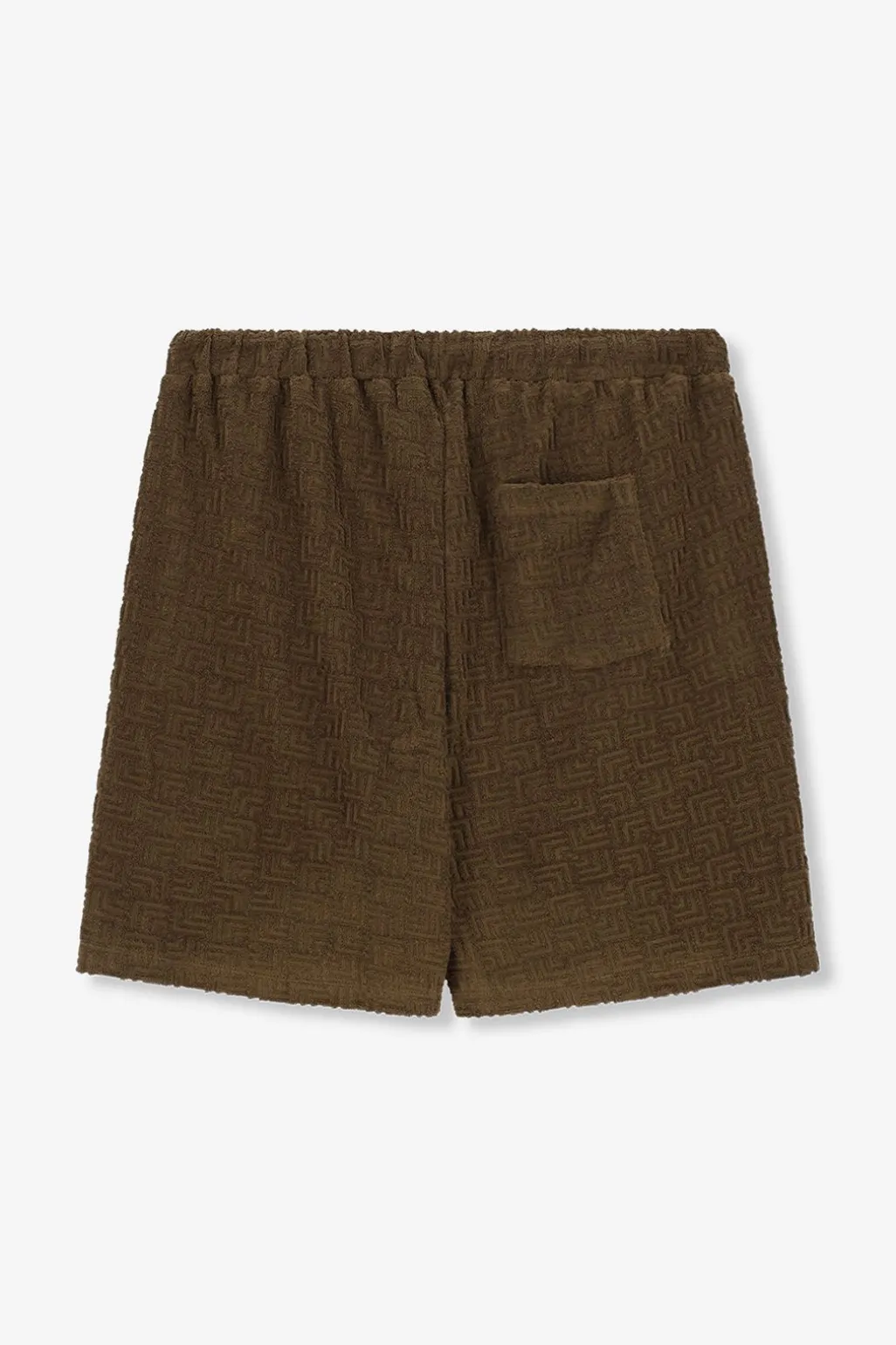 Donkergroene badstof shorts