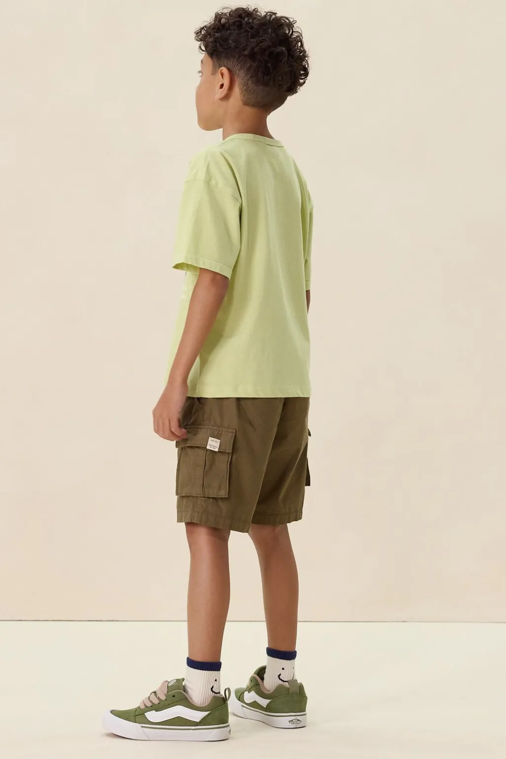 Donkergroene cargo shorts