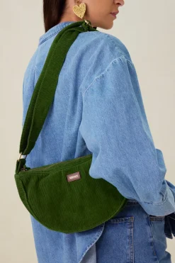 Donkergroene crossbody tas