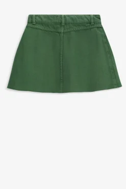 Donkergroene denim rok