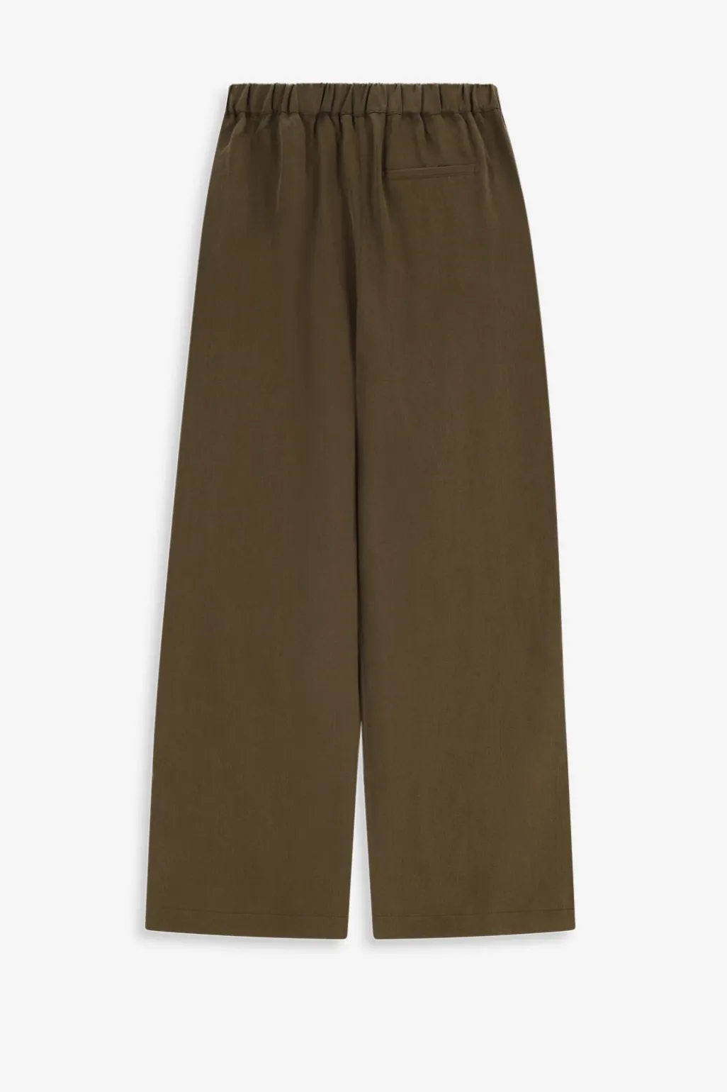 Donkergroene high waist wide leg broek