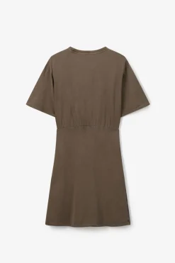 Donkergroene jersey wikkeljurk
