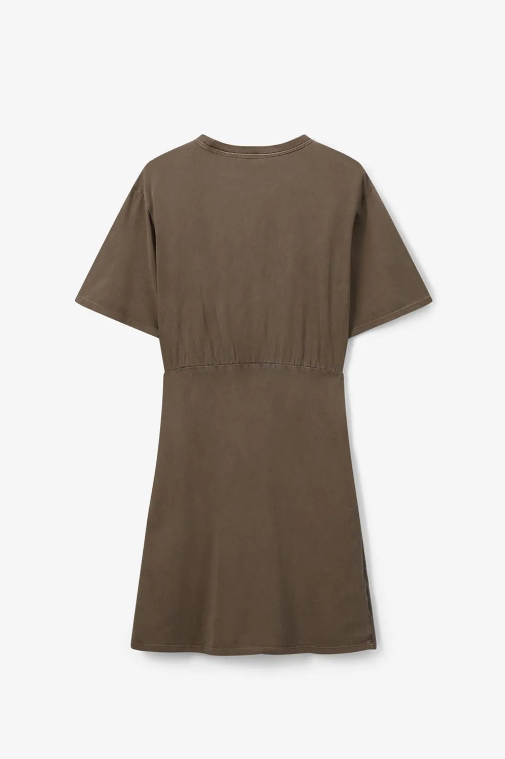 Donkergroene jersey wikkeljurk