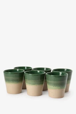 Donkergroene koffiemokken met kleurenoverloop