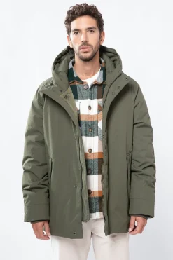 Donkergroene korte parka