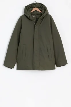 Donkergroene korte parka