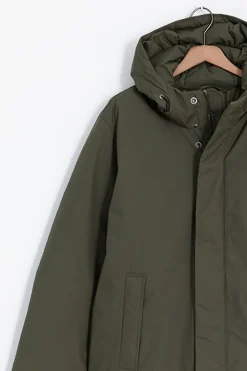 Donkergroene korte parka