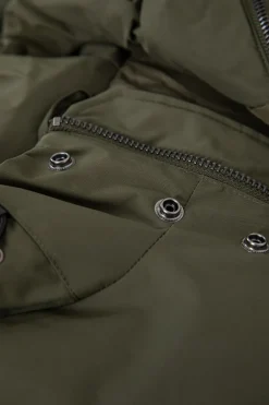 Donkergroene korte parka
