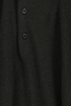 Donkergroene merino wollen polo
