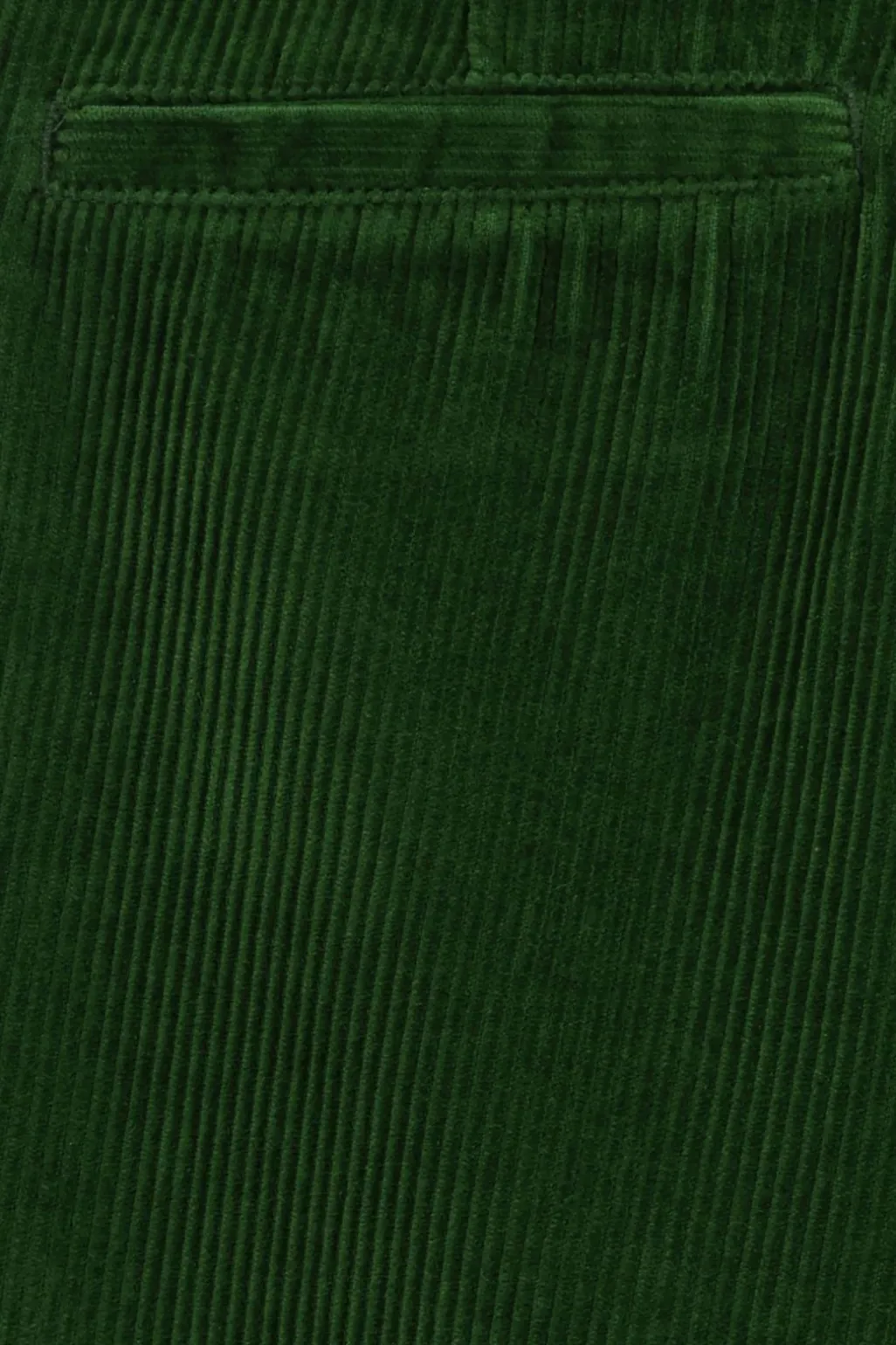 Donkergroene mid waist wide leg corduroy broek