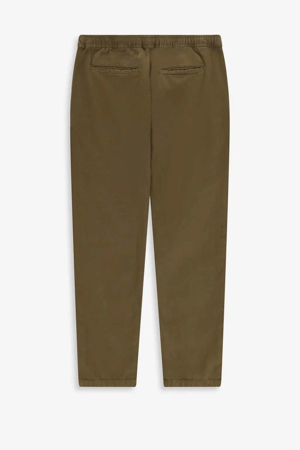 Donkergroene mid-rise chino met elastische taille