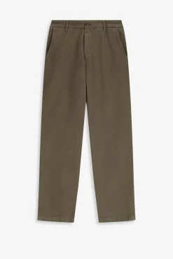 Donkergroene mid-rise chino