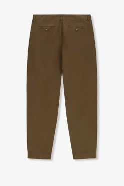 Donkergroene mid-rise chino broek